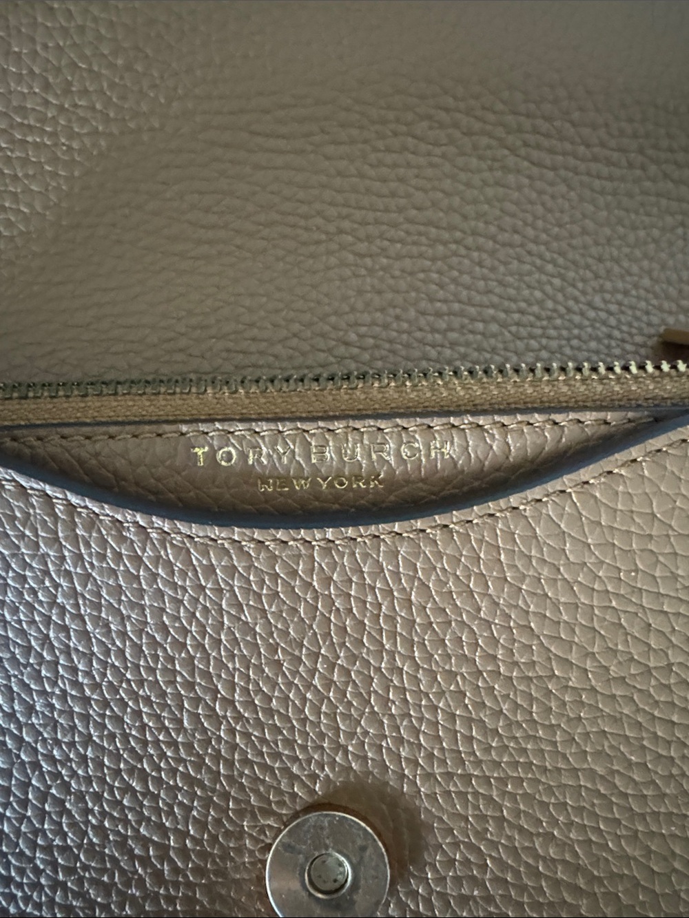Tory Burch Chestnut Brown Leather Logo Crossbody - Picture 2 of 5